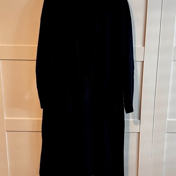 NWT RACHEL by Rachel Roy Notched Collar Open Front Long Cardigan in Black- Sz 1X - Picture 2 of 8